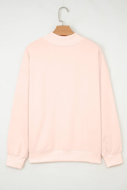 66 Plus Size Blessed Embroidered Mock Neck Sweatshirt (S-4X)