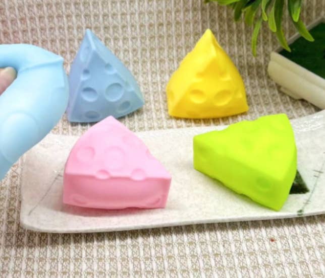 Square Cheese squishy toy Stress Relief Toy-5CM