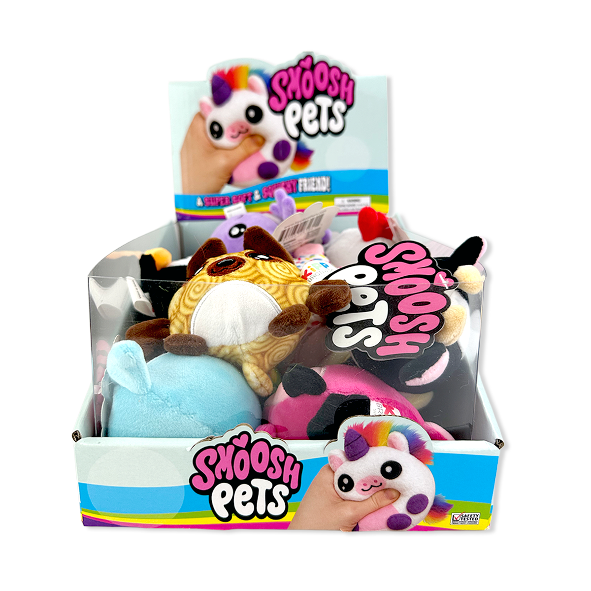 Smoosh Pets Soft Squishy Plush Ball Assortment - 12/Display