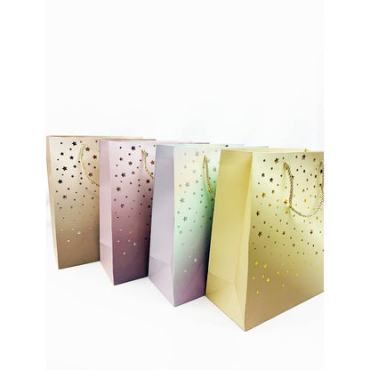 Ombre Star Design Embossed Gift Bag