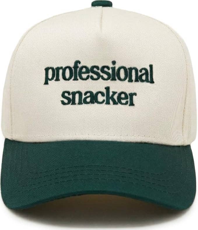 Kid/Baby 2-Tone Cap: Professional Snacker - Green/Beige