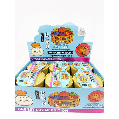 Mystery Sugar Glittered Dumpling Squishy with Steamer