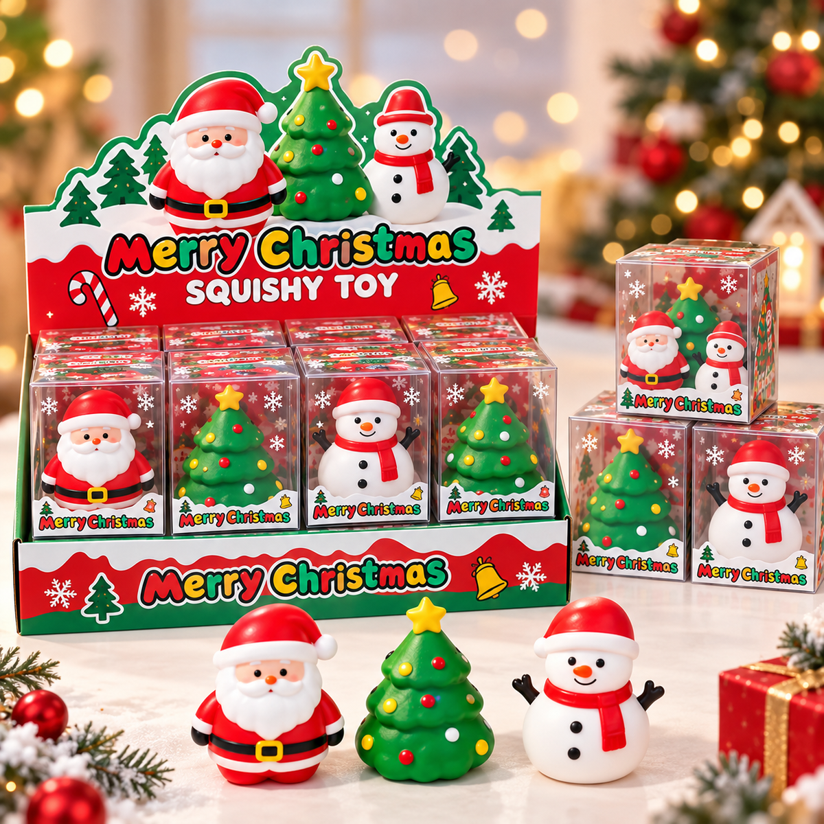Merry Christmas Squishy Toy— Crunchy ASMR Holiday Squishies