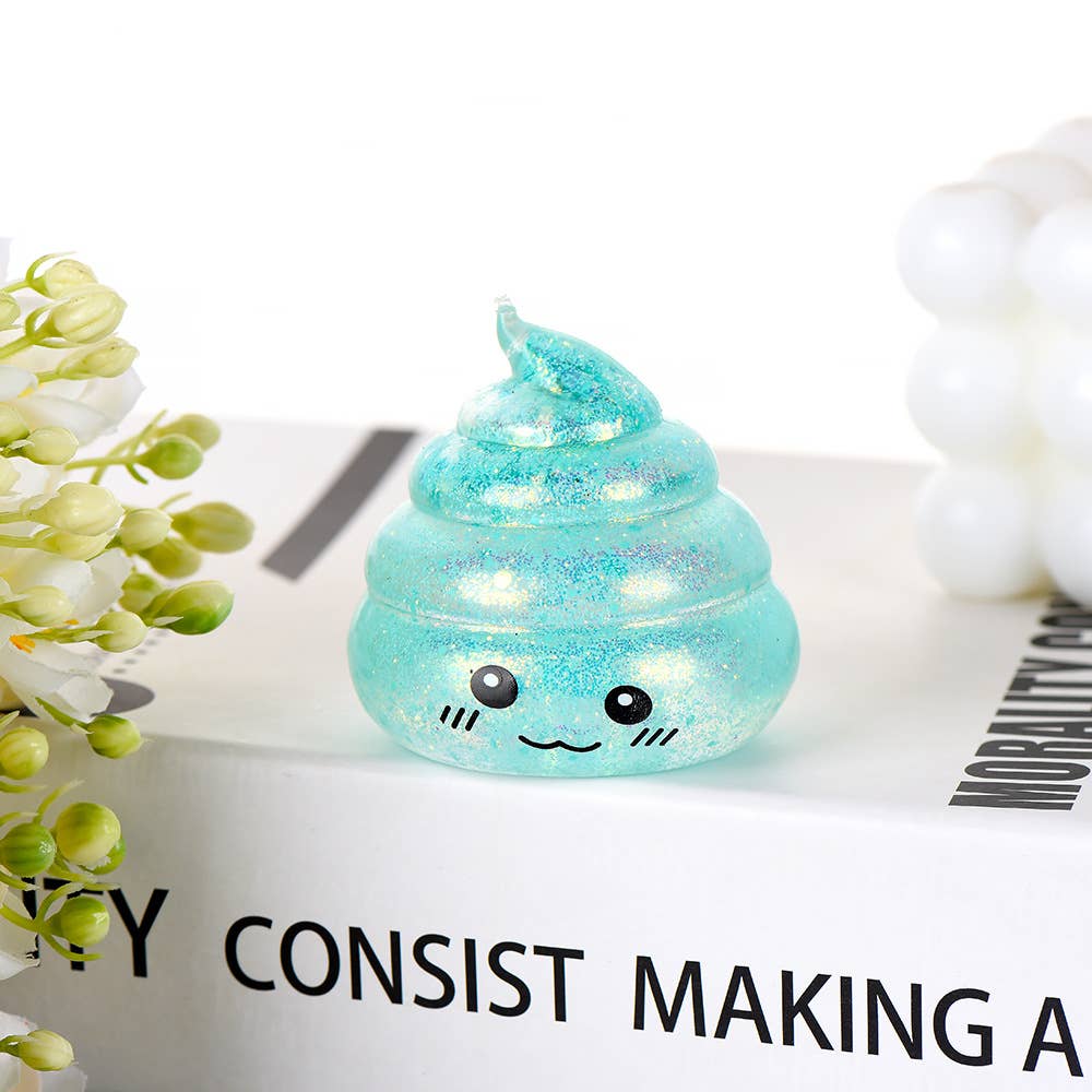 Maltose Glitter smiley Poop Squeeze Toy squishy fidget toy
