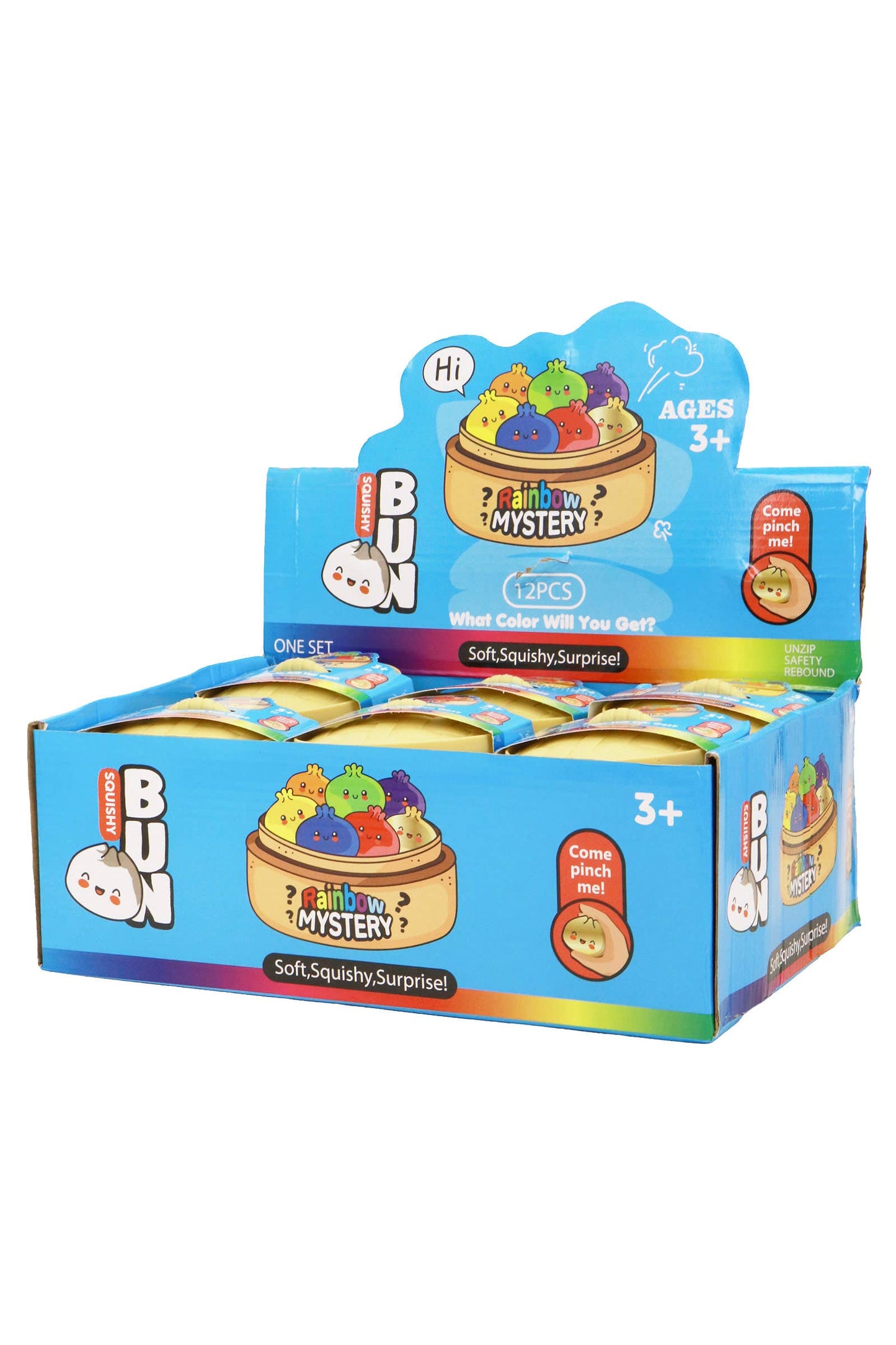 Glitter Maltose Putty Bao Bun Dumpling Squishy - 12 Pcs