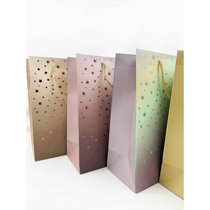 Ombre Star Design Embossed Gift Bag