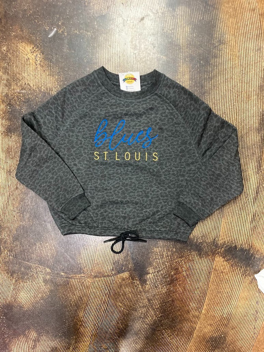 STL BLUES Leopard Sweatshirt-small|7959