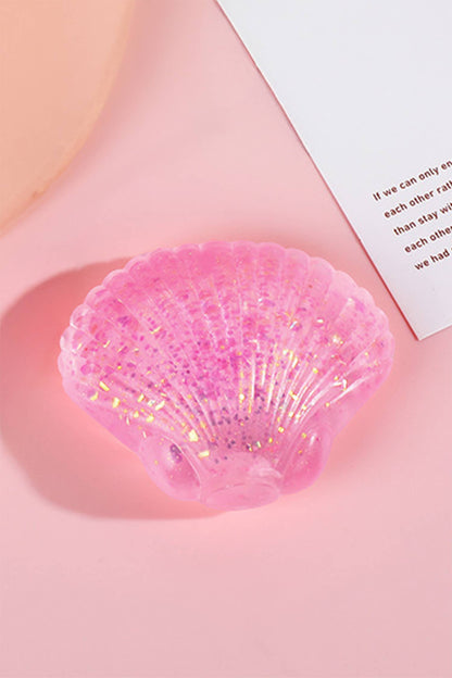 Seashell Shaped Glitter Squishy Stress Relief Squeeze Toy