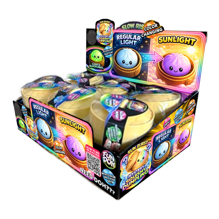 Fun Doh Color Changing Dumpling Squishy Toy - 12pc Display