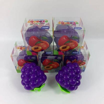 Crunchy Grape Block-Filled Squishy Toy