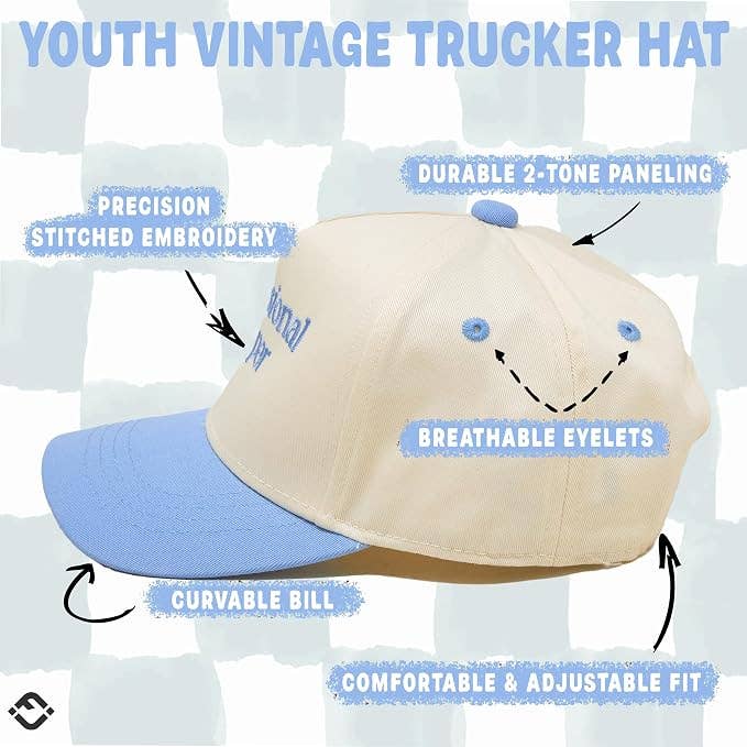 Kid/Baby 2-Tone Cap: Professional Yapper - Light Blue/Beige