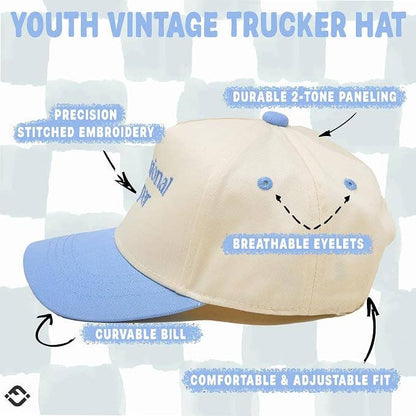 Kid/Baby 2-Tone Cap: Professional Yapper - Light Blue/Beige