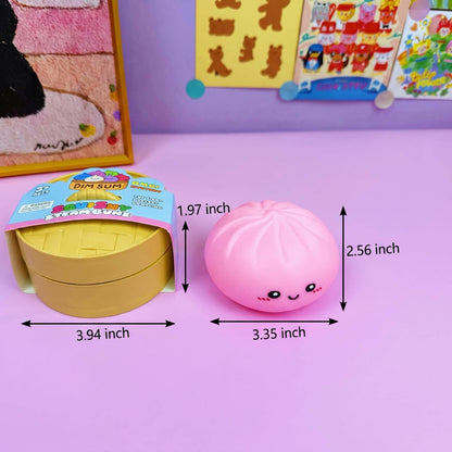 Solid Color Dumpling Shape Squishy Slow Rising Stress Toy