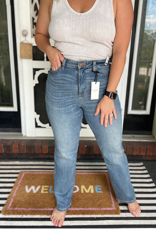 Judy Blue High Waisted Straight Fit Jean|7165