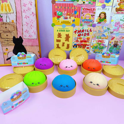 Solid Color Dumpling Shape Squishy Slow Rising Stress Toy