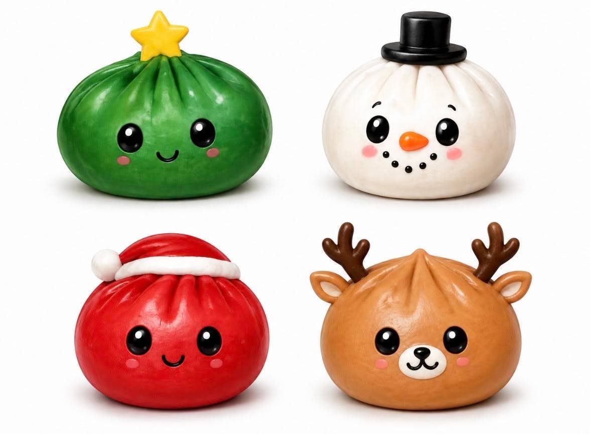 Holiday Christmas Squishy Dumplings
