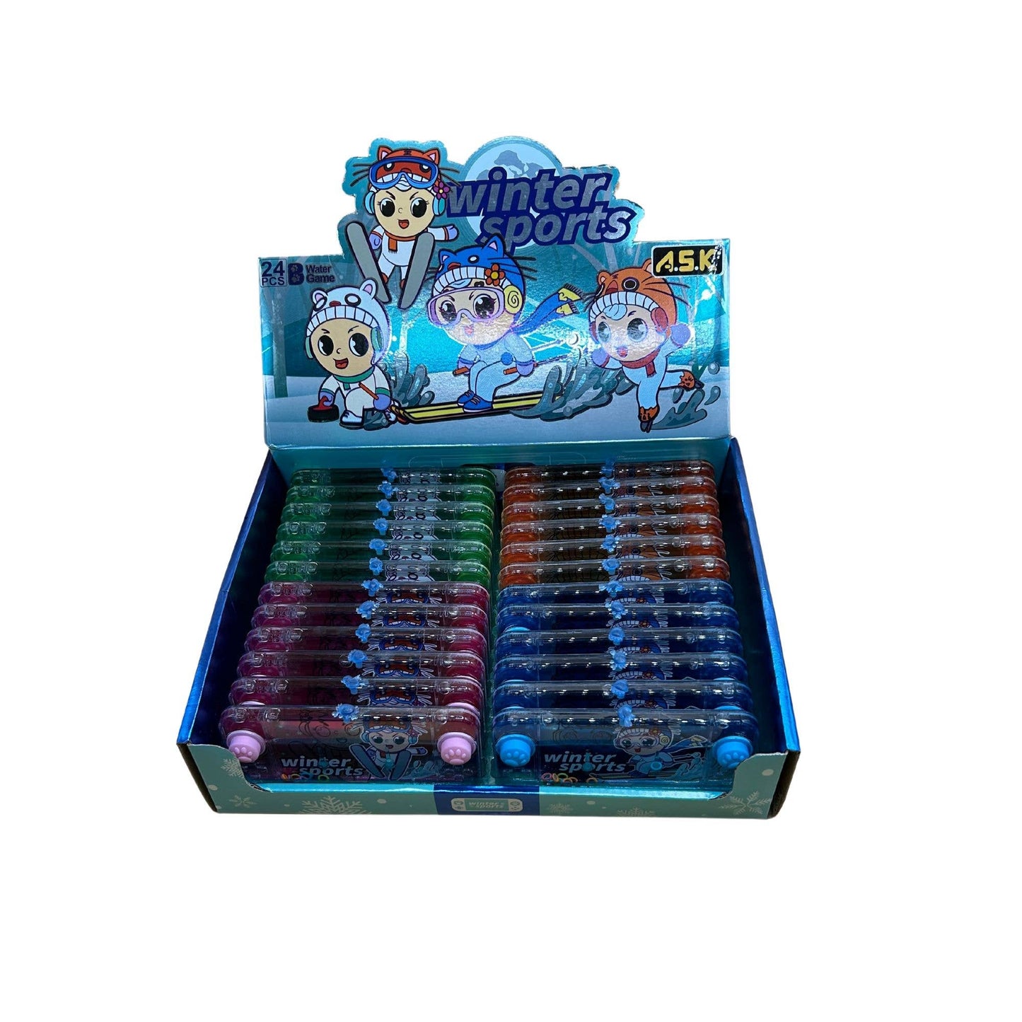 A.S.K WaterPad Game Winter Sport Series 24CT Counter Display