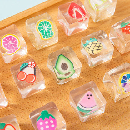 Fruit ice cube Squishy Toy for stress relief-random pattern