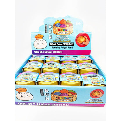 24pcs Mini Glitter Dumpling Squishy with Steamer