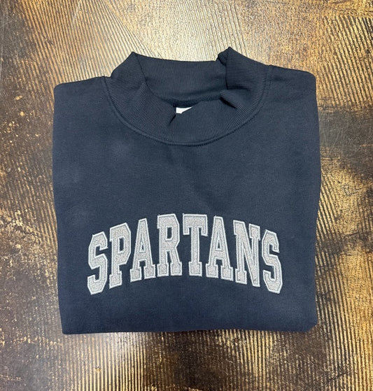 3D Glitter Spartans Mockneck Sweatshirt|9588