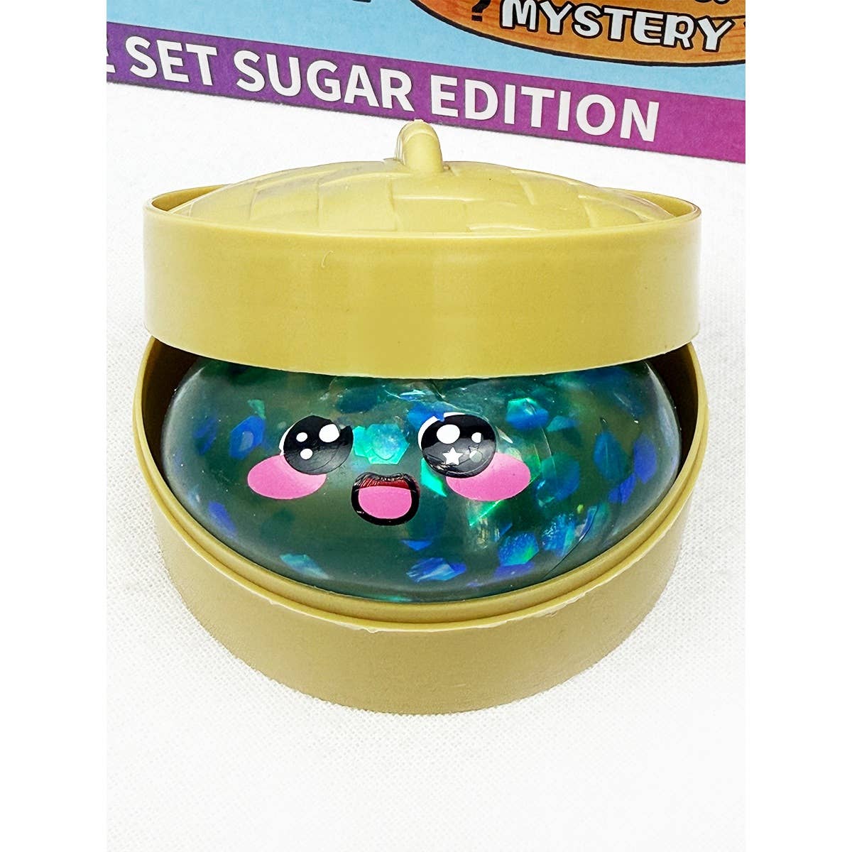 Mystery Sugar Glittered Dumpling Squishy with Steamer