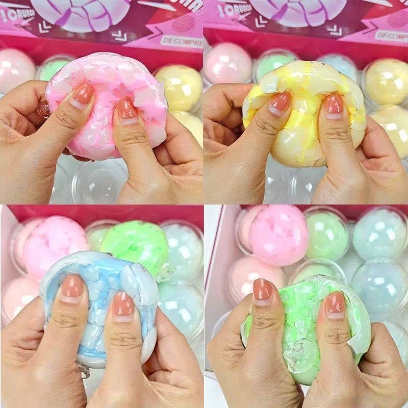 Cotton Candy  Crispy Crunch Squishy Ball