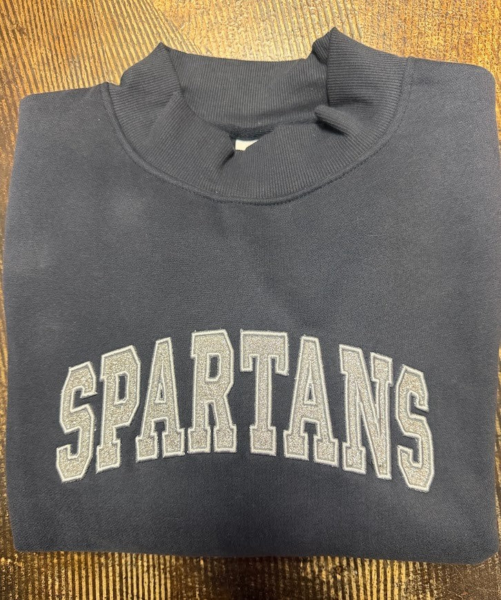 3D Glitter Spartans Mockneck Sweatshirt|9590