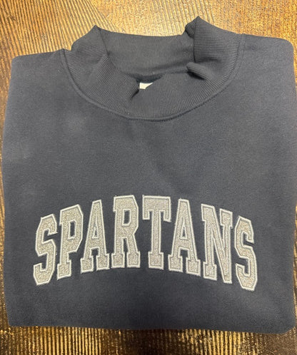 3D Glitter Spartans Mockneck Sweatshirt|9590