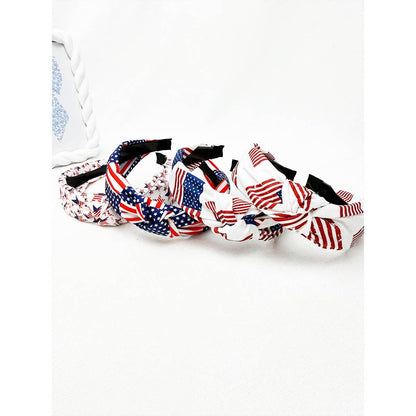 4-Kinds American Patriotic Knotted Headband
