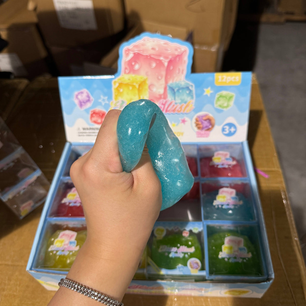 Cheese Icy Slushy Square Squishy 12/pk | A229