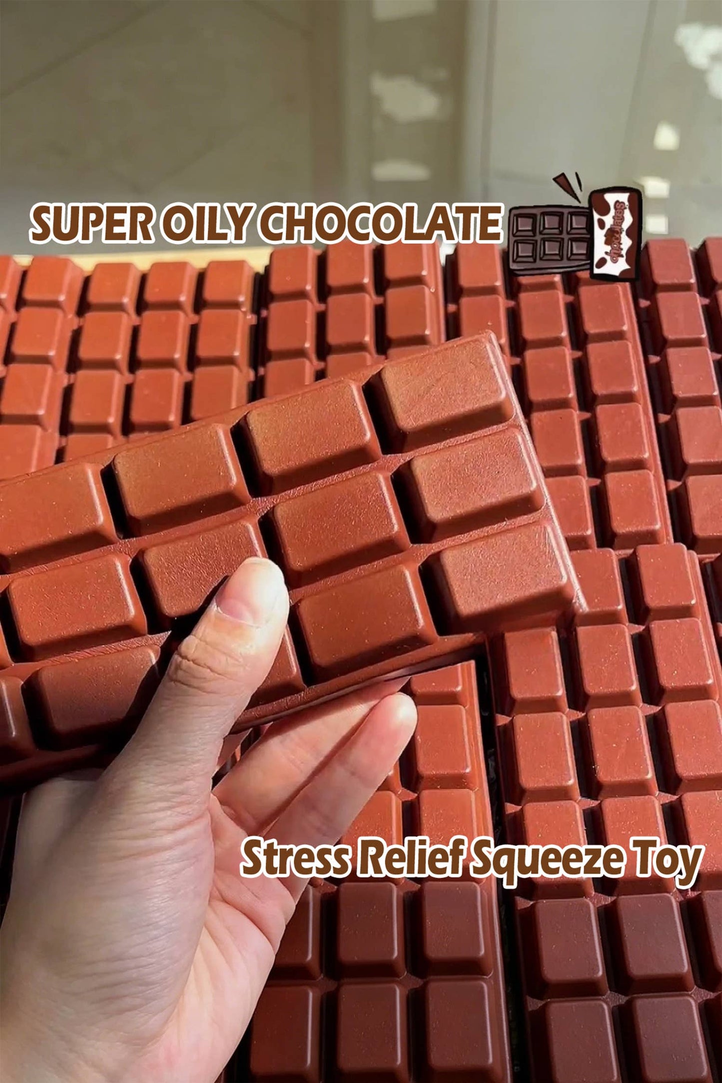 Realistic Chocolate Bar Squeeze Stress Relief Toy