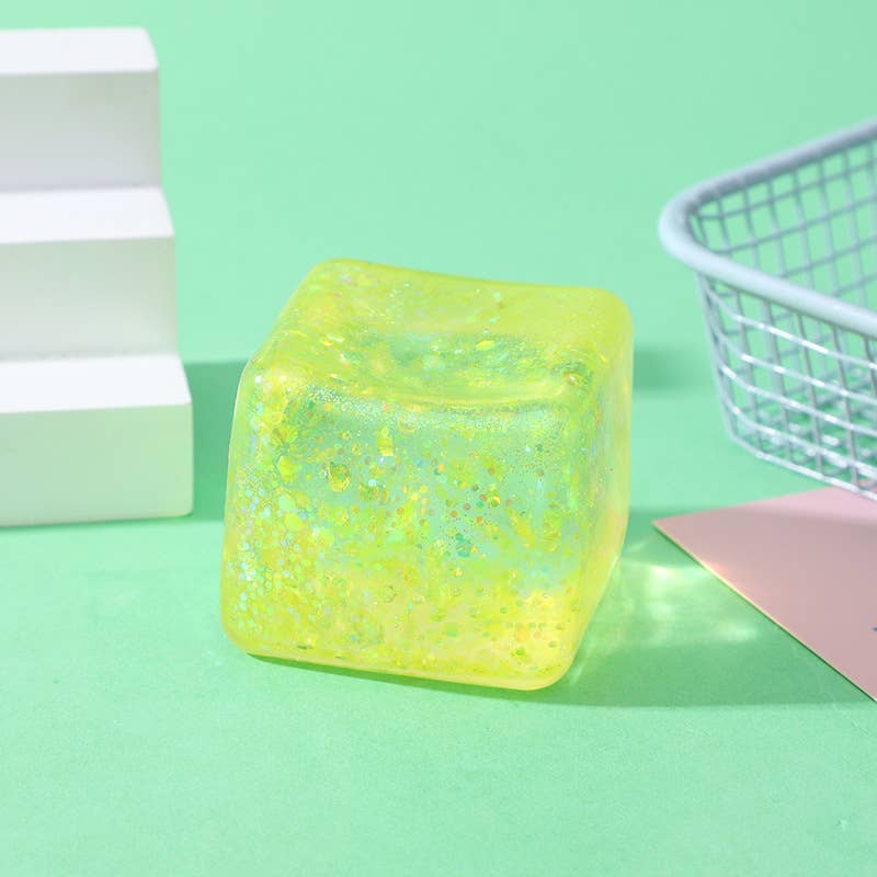5cm Maltose glitter Cube squishy Toy Stress Relief ball Toy