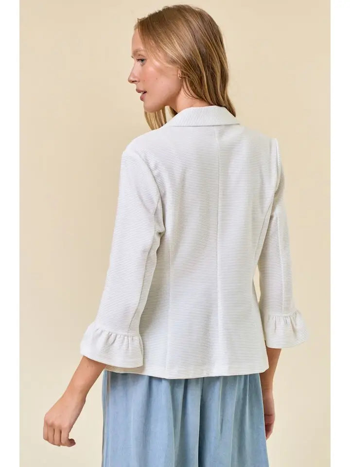 Ruffle Blazer