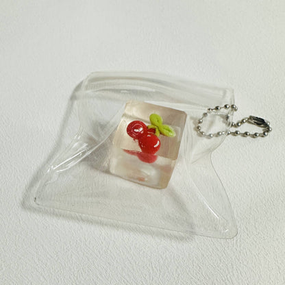 Mini Clear Cherry Ice cubes Stress Relief Taba Squishy Toy