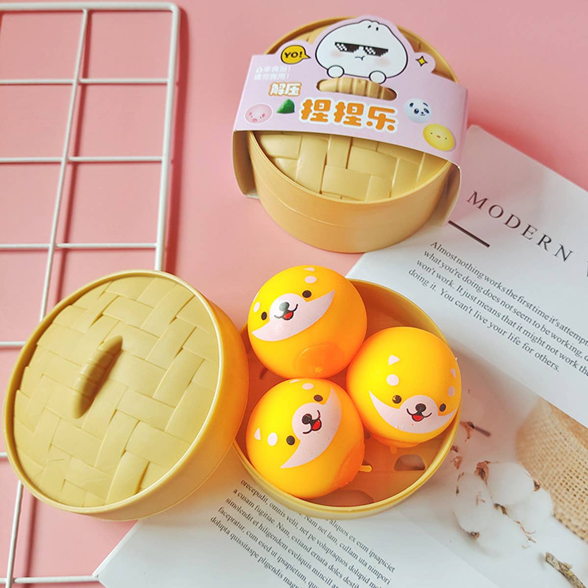 Cute Mini Panda Pig DUMPLINGS Squishy Stress Relief Toy