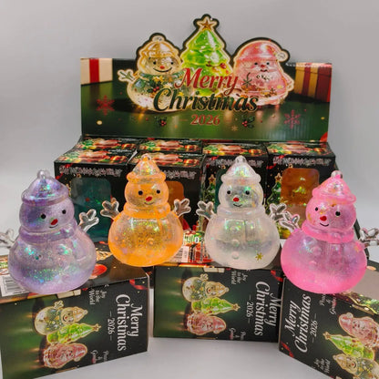 Glitter Christmas Squishy Toys Santa Snowman Tree Stress Relief