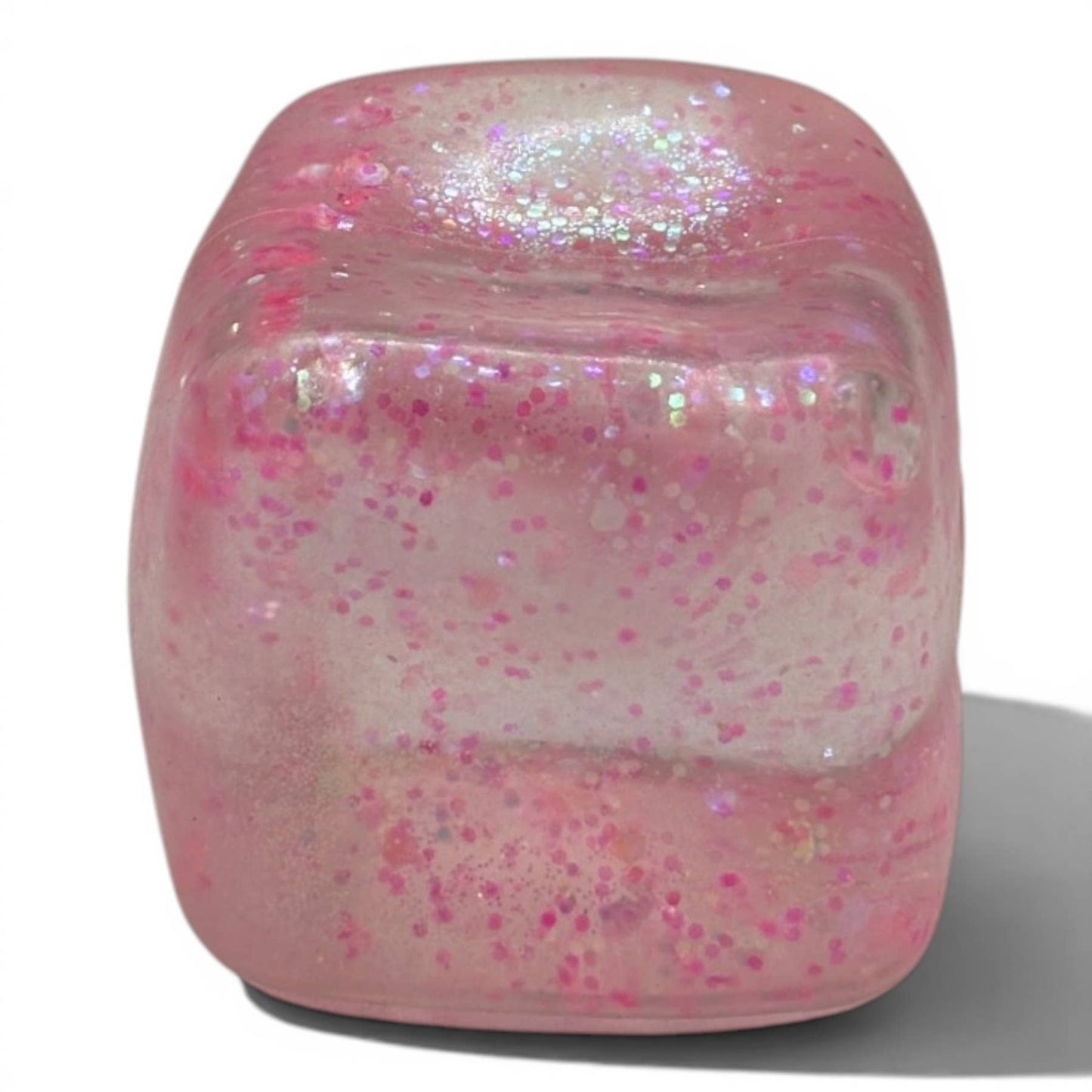 Jumbo Stress Ball Cube – Glitter Gel Sensory Fidget Toy