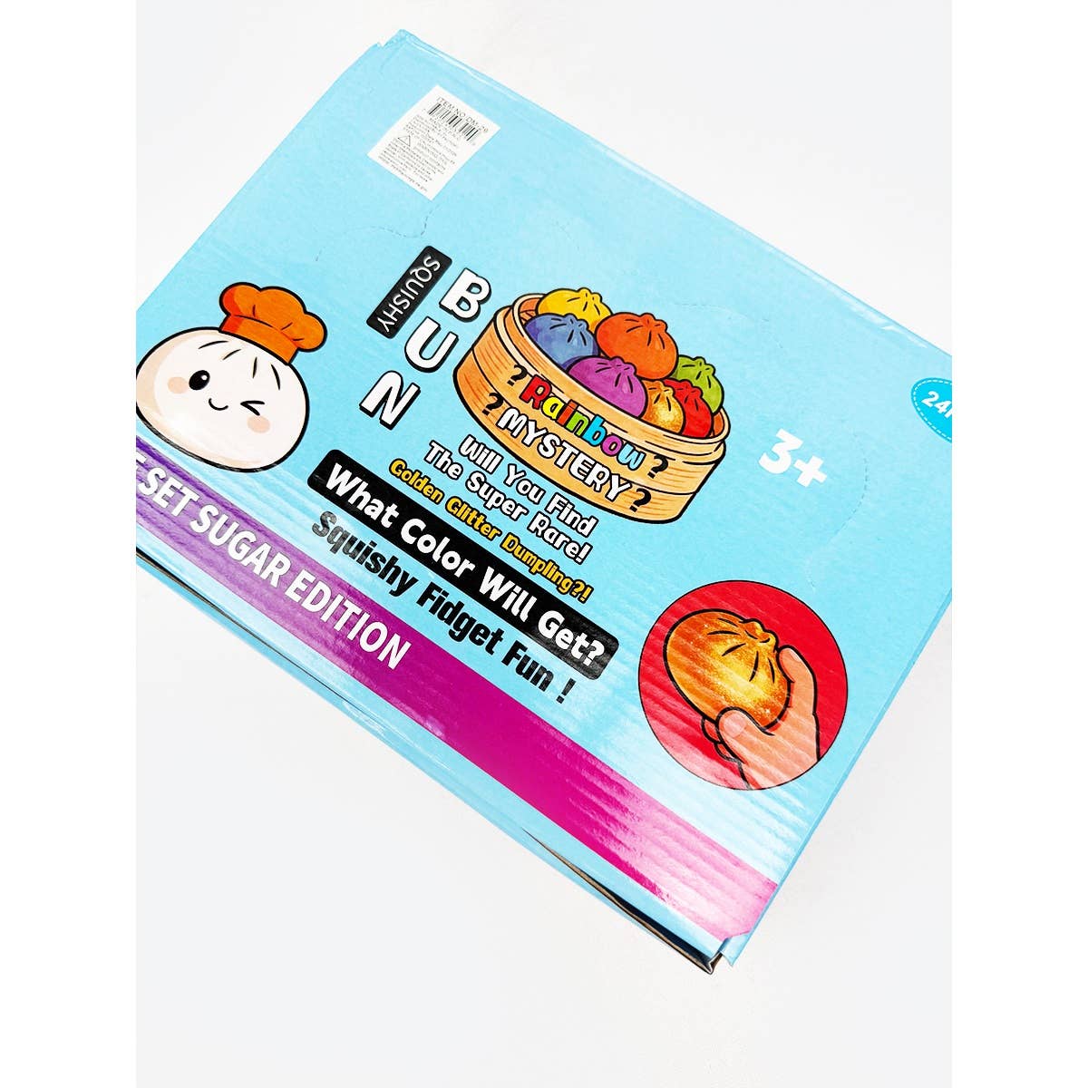 24pcs Mini Glitter Dumpling Squishy with Steamer