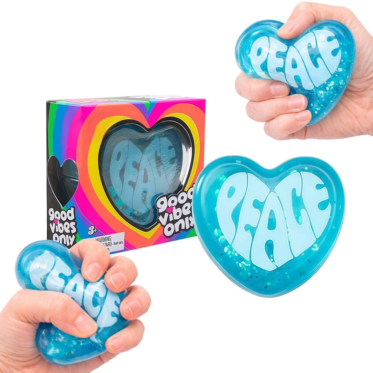 Glitter Heart Squishy Soft Stress Relief Toy Slow Rising
