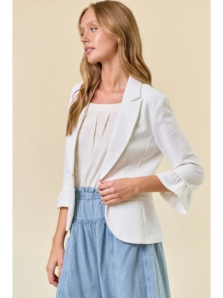 Ruffle Blazer