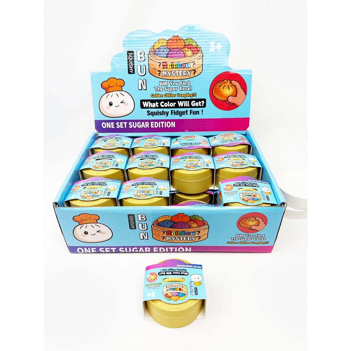 24pcs Mini Glitter Dumpling Squishy with Steamer