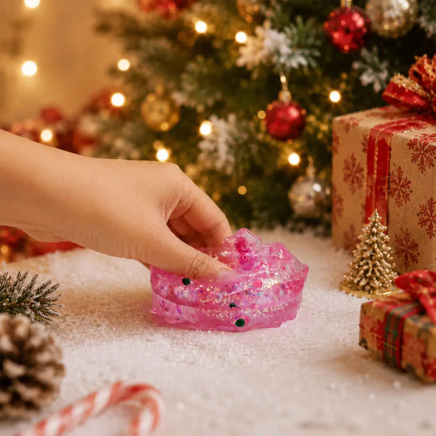 Clear Glitter Christmas Tree Squishy Stress Toy