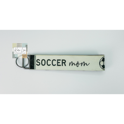Leather Wristlet - Soccer Mom (White)|8398