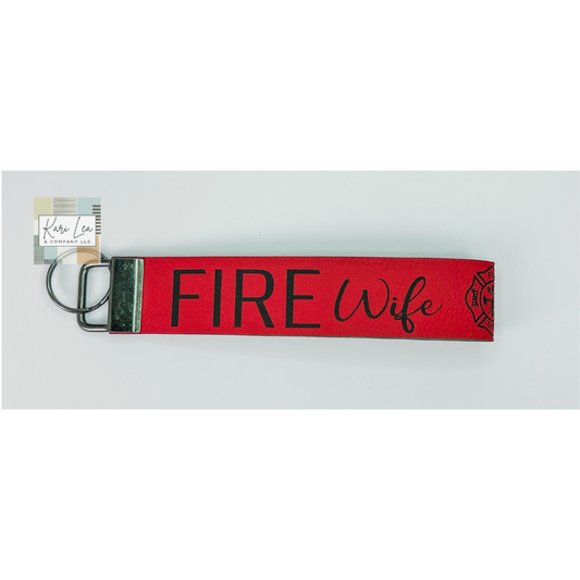 Leather Wristlet - Fire Wife (Red/Black)|8229