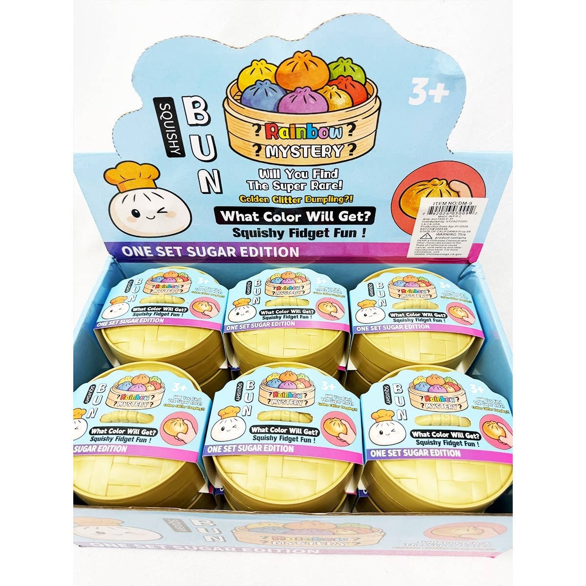 4pc Set Mini Maltose Glitter Dumpling Squishy