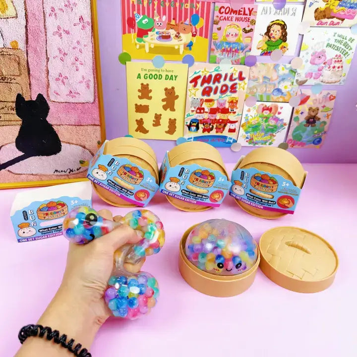 Bead Filled Dumpling Shape Squishy Soft Stress Relief Toy