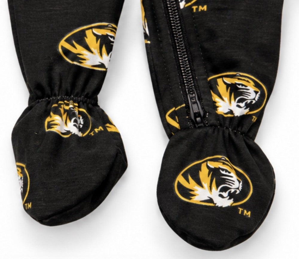 W&W MIZZOU LOGO FOOTIE ZIP SLEEPER|9507