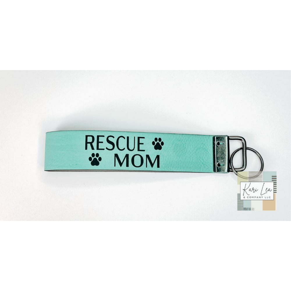 Leather Wristlet - Adopt (Teal)|8332