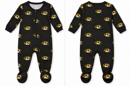 W&W MIZZOU LOGO FOOTIE ZIP SLEEPER|9505