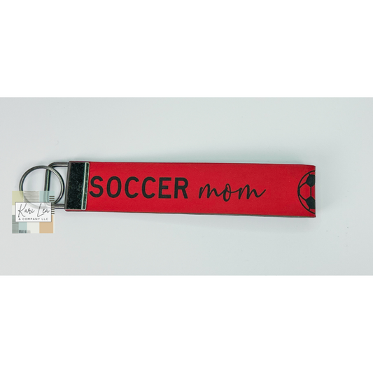 Leather Wristlet - Soccer Mom (Red)|8400